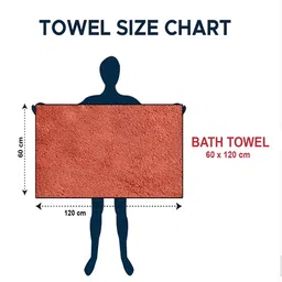 Black gold Premium 4 Pcs Orange-Colored 400 GSM Microfiber Quick Dry Bath Towels image 4