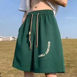 KPOP Men Typography Printed Shorts image 4
