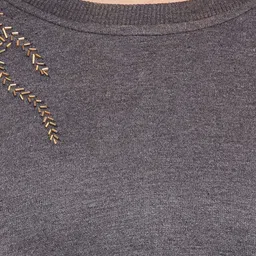 Belle Fille Grey Sweatshirt with Embellished Detail image 5