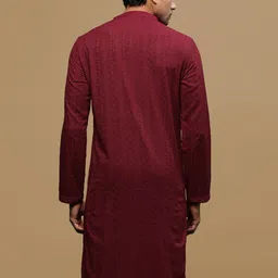 here&now x sanwara Sanwara Geometric Embroidered Chikankari Cotton Straight Kurta image 4