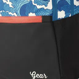 Gear Unisex Blue & Black Graphic UBER WAVE Backpacks image 5