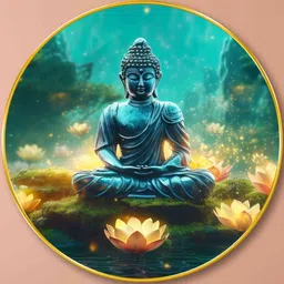 SAF Blue MDF Religious Wall Paintings image 5