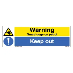 SUNSIGNS  Warning Guard Dogs On Patrol, Keep Out Signages Size 600x200 mm HP Print + Vinyl, SN0155-picture-14