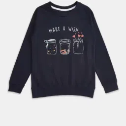 Pantaloons Junior Navy Cotton Printed Full Sleeves Sweatshirt-picture-25