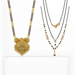 Bhanu diam Gold-Plated Brass Mangalsutra-picture-20