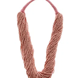 Bamboo Tree Jewels Pink Metal Handcrafted Necklace image 2