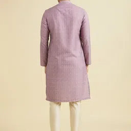 Manyavar Ethnic Motifs Printed Mandarin Collar Straight Kurta With Pyjama image 5