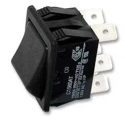 ARCOLECTRIC (BULGIN LIMITED) SWITCH, DPDT, 16A, 250VAC, BLACK, C1570ATAAJ-picture-12