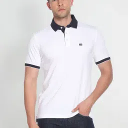 Arrow Sport White Cotton Regular Fit Polo T-Shirt-image-77