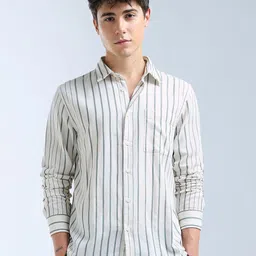 Flying Machine Men Classic Opaque Striped Casual Shirt-picture-38