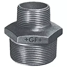 georg fischer Georg Hexagon Nipple Fischer Black malleable Iron Fitting Reducer male BSPT 3/8in to 1/4in, FIGURE245 (Pack of 5)-picture-27