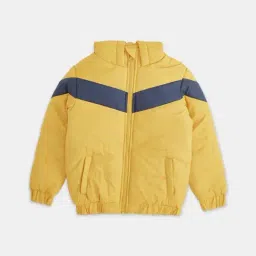 Pantaloons Junior Yellow & Blue Color Block Full Sleeves Jacket-image-41