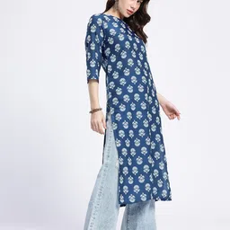 Anouk Rustic Floral Printed Straight Kurta image 3