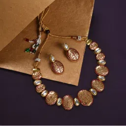 SOHI Gold Plated Designer Kundan Jewellery Set-picture-13