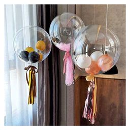 Bubble Trouble 20 Inch Crystal Clear Transparent Bobo Polyvinyl Chloride Balloons for Birthday Wedding Anniversary Indoor Outdoor Decoration Family ReunionParty Supplies ItemParty Props Pack of 100-picture-8