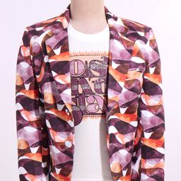 Dapper Dudes Full Sleeves Abstract Printed Blazer With Tee - Wine-image-24