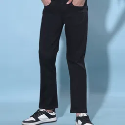 CRIMSOUNE CLUB Cotton Solid Jeans -  Black-image-52