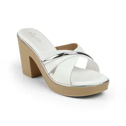 Tresmode Leather Round Toe Block Heel Sandals image 1