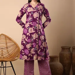 FASHOR Women Printed Regular Pure Cotton Kurta with Palazzos-picture-14