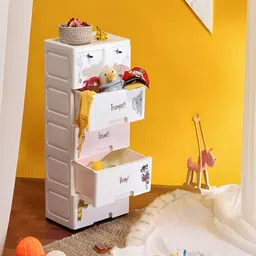 The Tickle Toe Kids White Printed 6-Drawers image 4