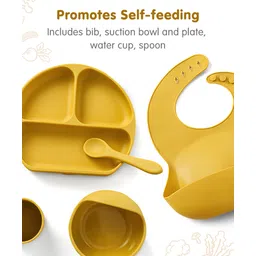 fab n funky Silicone Feeding Set - Yellow image 3