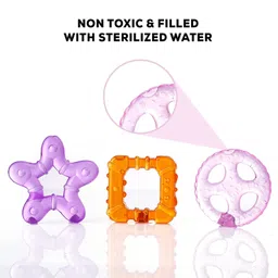 Baybee Water Filled Silicone Teethers Set of 3 - Pink Orange image 4