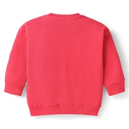 Babyhug Disney Terry Knit Full Sleeves T-Shirt & Jogger Pant Set with 101 Dalmatians Graphic & Quilt Detailing - Red & Blue image 4