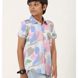 Zion Cotton Half Sleeves Abstract Printed Shirt - Multi Colour image 5