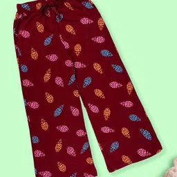 Kiddopanti Cotton Knit Pack Of 2 Ice Cream & Pineapples Printed Pajamas - Maroon & Royal Blue image 5