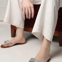 Inc 5 Women Embellished Party Open Toe Flats-picture-33