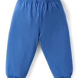 Babyhug Disney Terry Knit Full Sleeves T-Shirt & Jogger Pant Set with 101 Dalmatians Graphic & Quilt Detailing - Red & Blue image 5