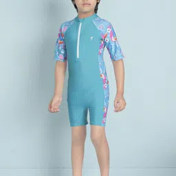 Aarika Boys Leaf Printed Sports Wear Round Neck Legsuit With Goggle-image-7