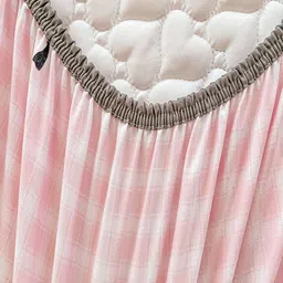 JC HOME Pink Printed 150 TC Fitted Double Queen Bedsheet Set 1.50 m x 2 m image 4