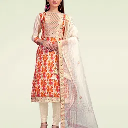 Maroosh Paisley Printed Gotta Patti Chanderi Unstitched Dress Material-picture-25