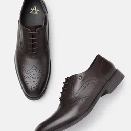 Arrow Men Textured Formal Leather Brogues-picture-15