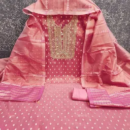 NEGRONI Ethnic Motifs Embroidered Unstitched Dress Material-picture-23