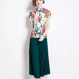 JC Collection Women Printed Top with Trousers-image-41