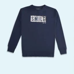 Pantaloons Junior Navy Cotton Embellished Full Sleeves Sweatshirt-picture-46
