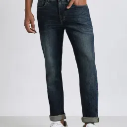 Lee Travis Dark Blue Slim Fit Lightly Washed Jeans-picture-33