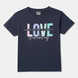 R&B Kids Navy Embellished Regular Fit T-Shirt-picture-37