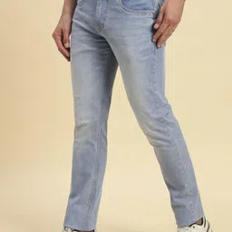 Cantabil Men Jean Regular Fit Mid-Rise Heavy Fade Jeans image 4