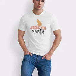 Seekbuylove Typography Printed Round Neck Pure Cotton Bio Finish T-shirt image 5