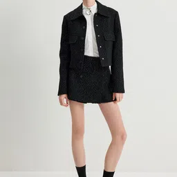 Koton Women Self Design Tailored Jacket with Patchwork image 5