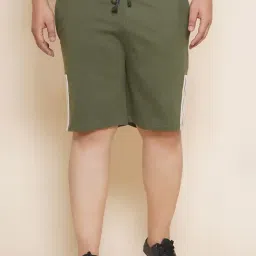 John Pride Olive Regular Fit Plus Size Shorts-picture-15