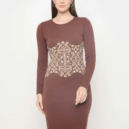Madame Brown Regular Fit Printed Dress-picture-13