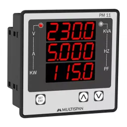 Multispan 100 to 270 V AC/DC Single Phase Multifunction Meter, PM-11 image 3