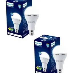 Philips 14W Stellar Bright B22 Emergency LED Bulb for Power Cuts Pack of 2 (Crystal White)-picture-13