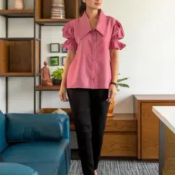 BInfinite Rose Pink Shirt and Black Trousers-image-8