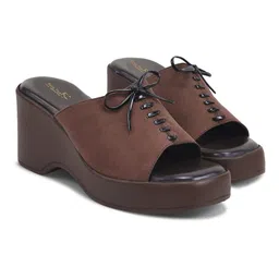 Froh Feet Wedge Mules with Bows image 4