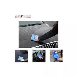 AllExtreme EXFLD063 Blue Car Wash Drying Towel for Cars, Auto and SUV, 3 pc image 4